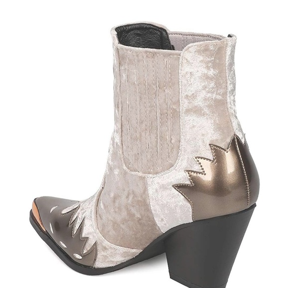 HANNIBAL Velvet Western Cowgirl Boots - Picture 5 of 6